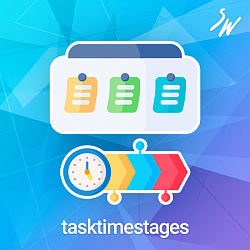 Время задач в стадиях с визуализацией